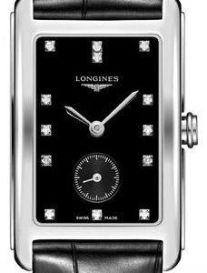 Longines Dolcevita L5.512.4.57.0 Kello Musta / Nahka