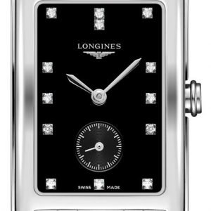 Longines Dolcevita L5.512.4.57.6 Kello Musta / Teräs