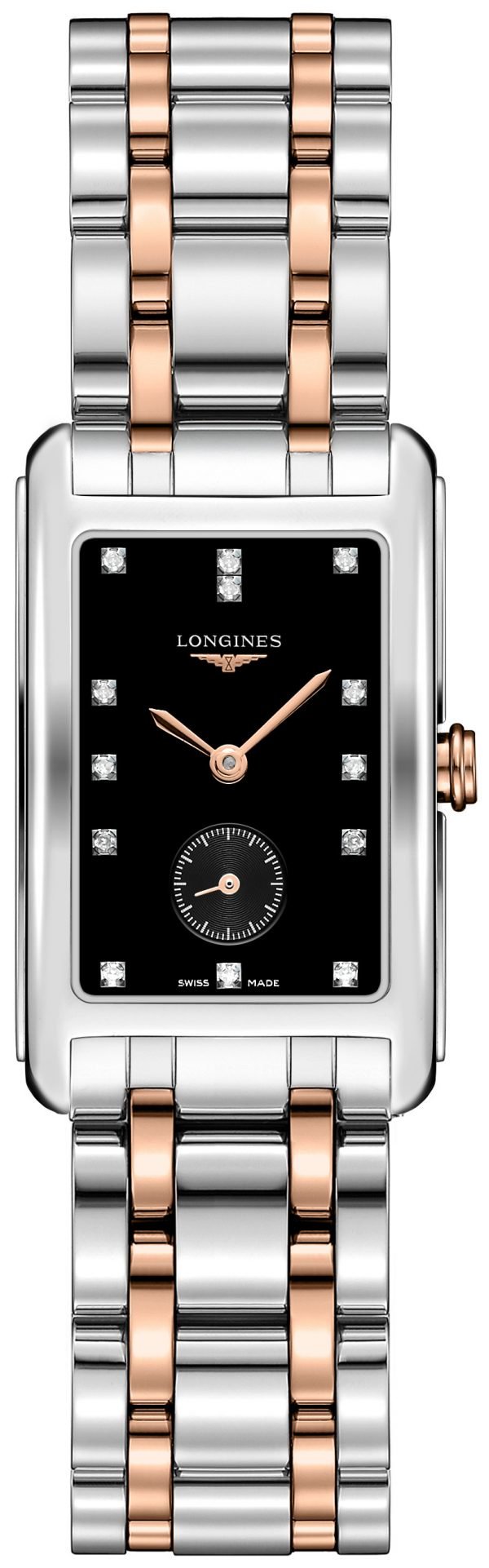 Longines Dolcevita L5.512.5.57.7 Kello Musta / 18k Punakultaa