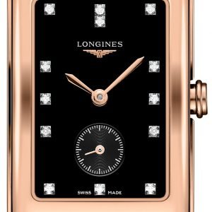 Longines Dolcevita L5.512.8.57.0 Kello Musta / Nahka