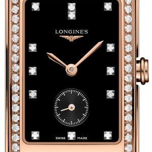 Longines Dolcevita L5.512.9.57.0 Kello Musta / Nahka