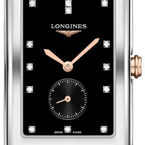 Longines Dolcevita L5.755.5.57.7 Kello Musta / 18k Punakultaa