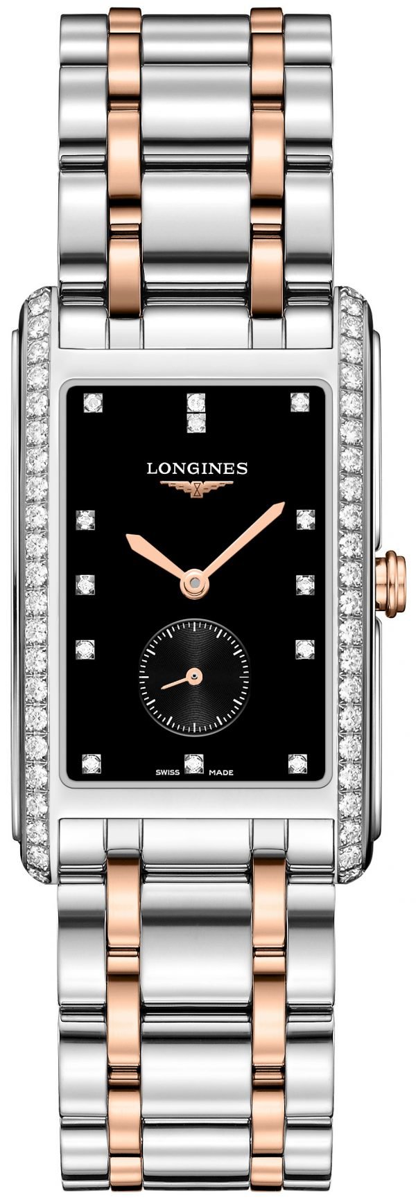 Longines Dolcevita L5.755.5.59.7 Kello Musta / 18k Punakultaa