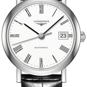 Longines Elegant L4.309.4.11.2 Kello Valkoinen / Nahka