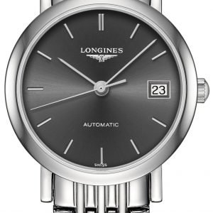 Longines Elegant L4.309.4.72.6 Kello Harmaa / Teräs