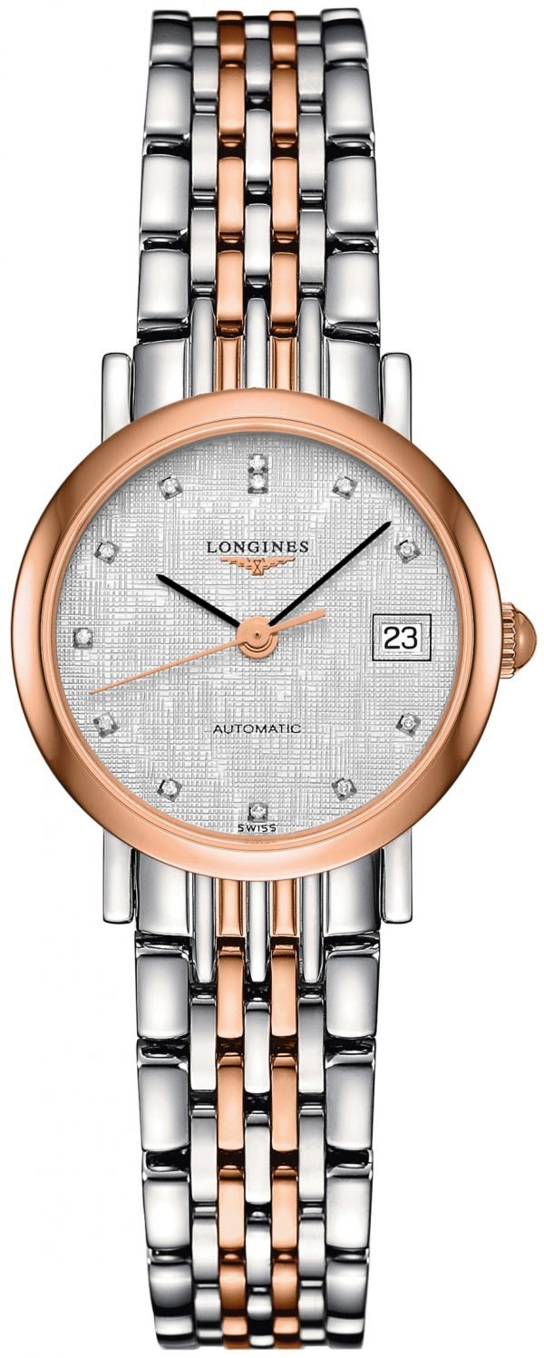 Longines Elegant L4.309.5.77.7 Kello Hopea / 18k Punakultaa