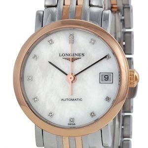 Longines Elegant L4.309.5.87.7 Kello Valkoinen / 18k Punakultaa