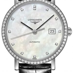 Longines Elegant L4.310.0.87.2 Kello Valkoinen / Nahka