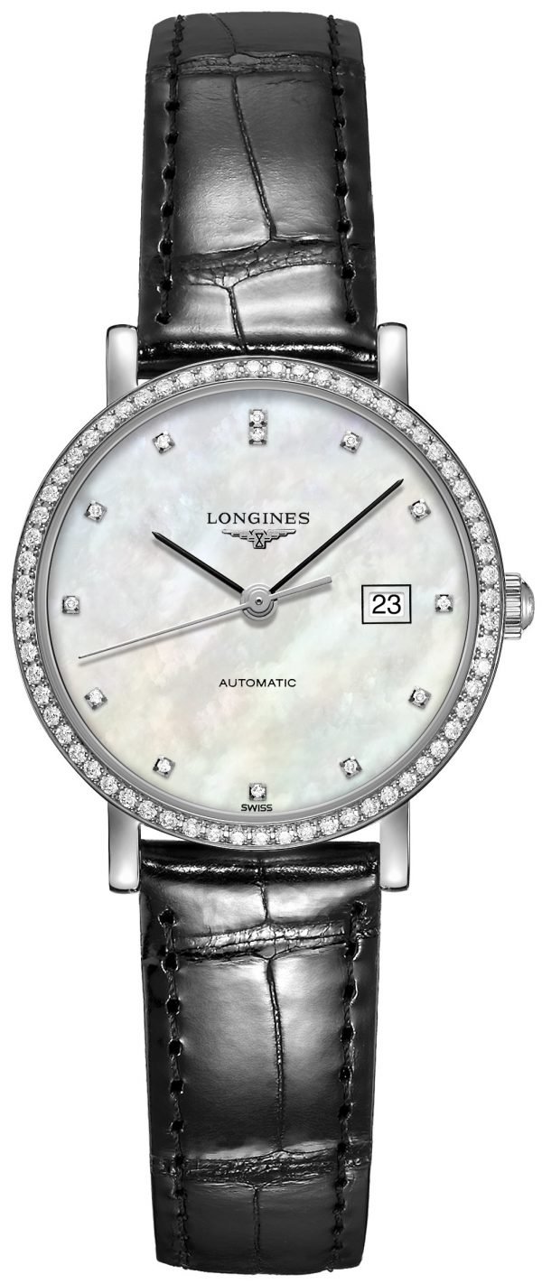 Longines Elegant L4.310.0.87.2 Kello Valkoinen / Nahka