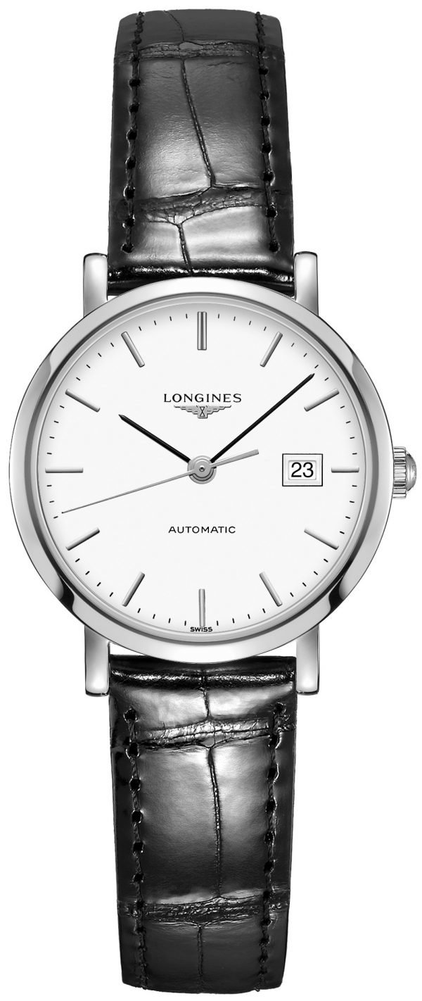 Longines Elegant L4.310.4.12.2 Kello Valkoinen / Nahka