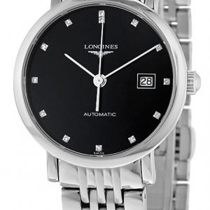 Longines Elegant L4.310.4.57.6 Kello Musta / Teräs