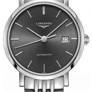 Longines Elegant L4.310.4.72.6 Kello Harmaa / Teräs