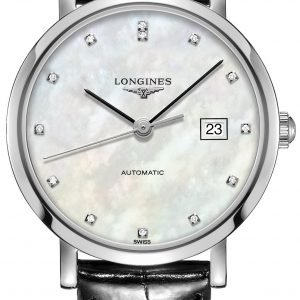 Longines Elegant L4.310.4.87.2 Kello Valkoinen / Nahka