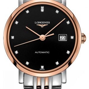 Longines Elegant L4.310.5.57.7 Kello Musta / Punakultasävyinen