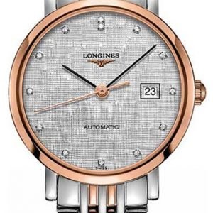 Longines Elegant L4.310.5.77.7 Kello Hopea / Punakultasävyinen