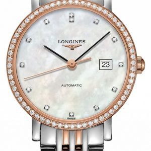 Longines Elegant L4.310.5.88.7 Kello Valkoinen / 18k Punakultaa