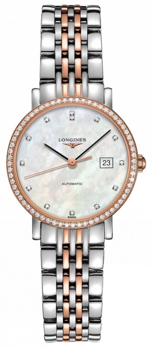 Longines Elegant L4.310.5.88.7 Kello Valkoinen / 18k Punakultaa