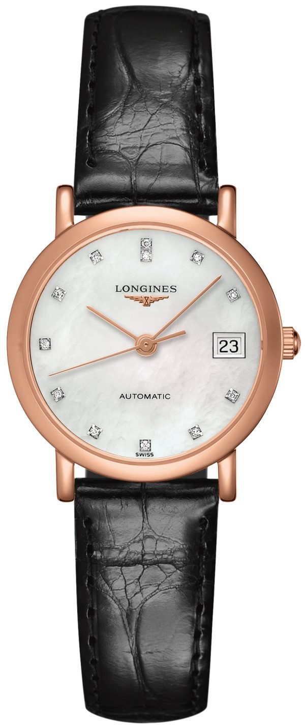 Longines Elegant L4.378.8.87.0 Kello Valkoinen / Nahka