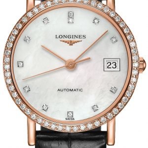 Longines Elegant L4.378.9.87.4 Kello Valkoinen / Nahka