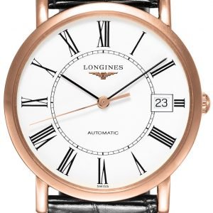 Longines Elegant L4.778.8.11.4 Kello Valkoinen / Nahka