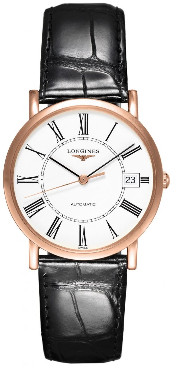 Longines Elegant L4.778.8.11.4 Kello Valkoinen / Nahka