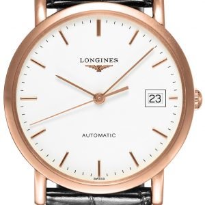 Longines Elegant L4.778.8.12.0 Kello Valkoinen / Nahka