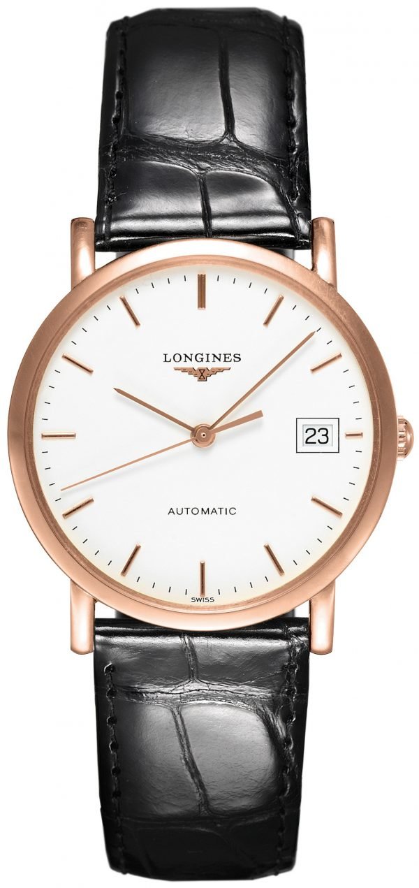 Longines Elegant L4.778.8.12.0 Kello Valkoinen / Nahka