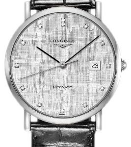 Longines Elegant L4.809.4.77.2 Kello Harmaa / Nahka