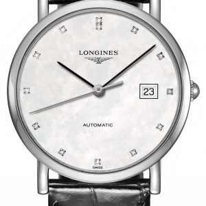 Longines Elegant L4.809.4.87.2 Kello Valkoinen / Nahka