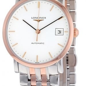 Longines Elegant L4.809.5.12.7 Kello Valkoinen / 18k Punakultaa