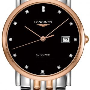 Longines Elegant L4.809.5.57.7 Kello Musta / 18k Punakultaa