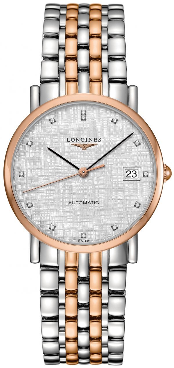 Longines Elegant L4.809.5.77.7 Kello Hopea / 18k Punakultaa