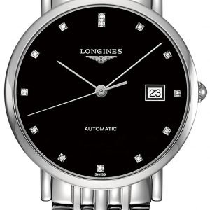 Longines Elegant L4.810.4.57.6 Kello Musta / Teräs