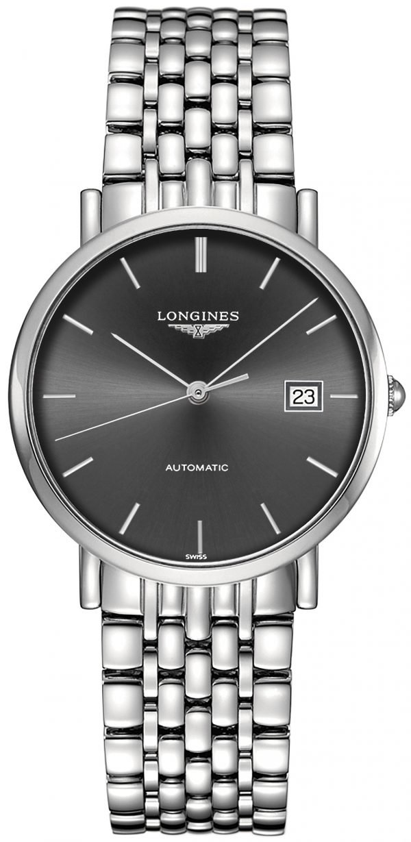 Longines Elegant L4.810.4.72.6 Kello Harmaa / Teräs