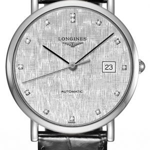 Longines Elegant L4.810.4.77.2 Kello Hopea / Nahka