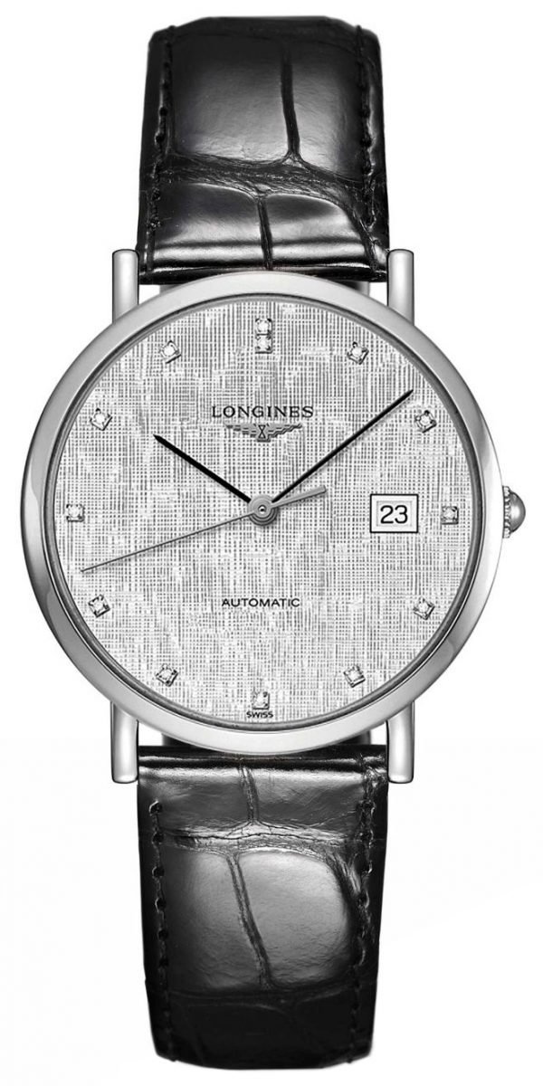 Longines Elegant L4.810.4.77.2 Kello Hopea / Nahka