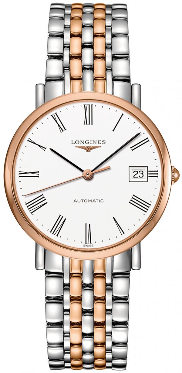 Longines Elegant L4.810.5.11.7 Kello Valkoinen / 18k Punakultaa