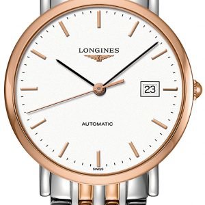 Longines Elegant L4.810.5.12.7 Kello Valkoinen / 18k Punakultaa