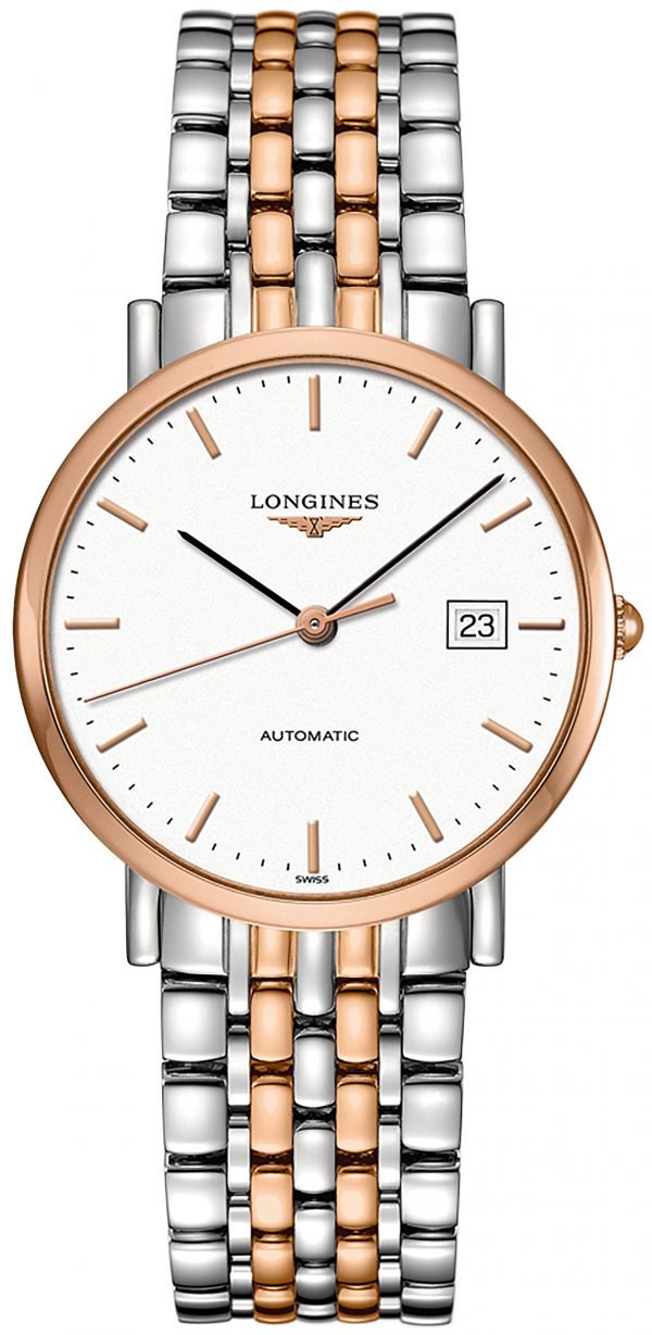 Longines Elegant L4.810.5.12.7 Kello Valkoinen / 18k Punakultaa