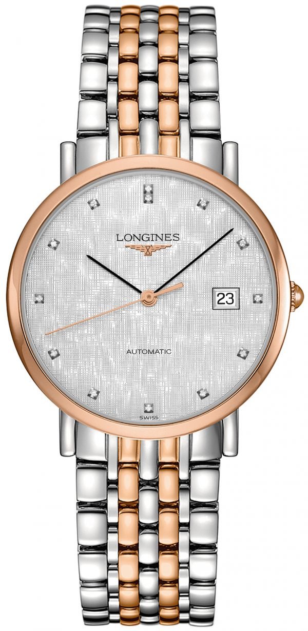 Longines Elegant L4.810.5.77.7 Kello Hopea / 18k Punakultaa