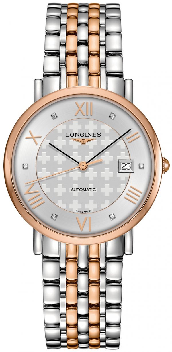 Longines Elegant L4.810.5.97.7 Kello Hopea / 18k Punakultaa