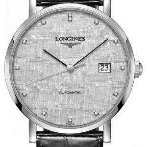 Longines Elegant L4.910.4.77.2 Kello Harmaa / Nahka