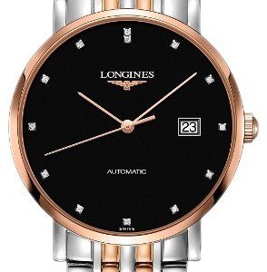 Longines Elegant L4.910.5.57.7 Kello Musta / Punakultasävyinen