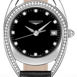 Longines Equestrian L6.136.0.57.0 Kello Musta / Nahka