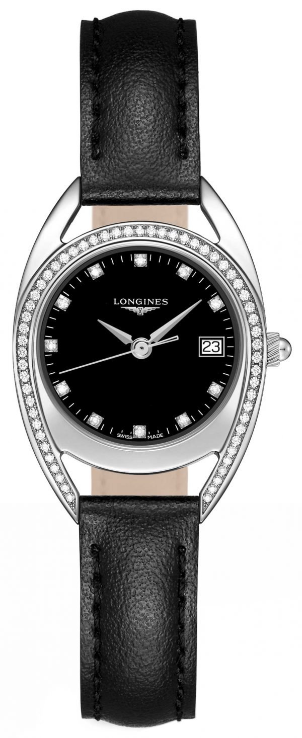 Longines Equestrian L6.136.0.57.0 Kello Musta / Nahka