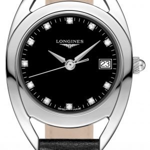 Longines Equestrian L6.136.4.57.0 Kello Musta / Nahka