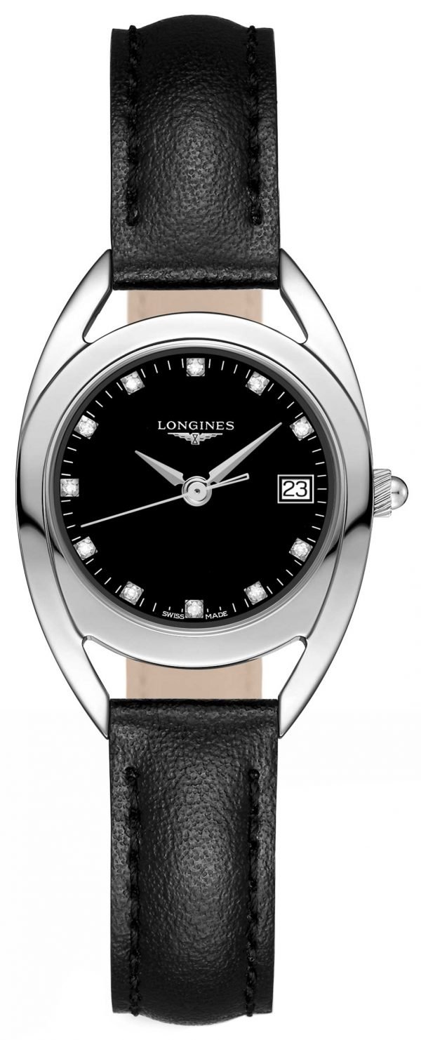 Longines Equestrian L6.136.4.57.0 Kello Musta / Nahka