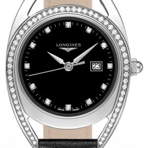 Longines Equestrian L6.137.0.57.0 Kello Musta / Nahka