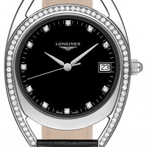 Longines Equestrian L6.138.0.57.0 Kello Musta / Nahka