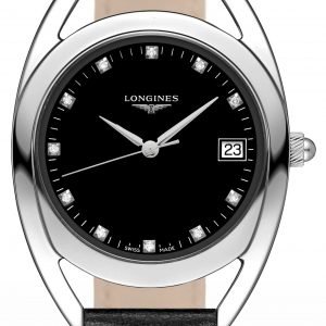 Longines Equestrian L6.138.4.57.0 Kello Musta / Nahka